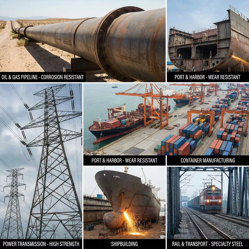 Enerji və nəqliyyat sahələrində polad plitələrin tətbiqi